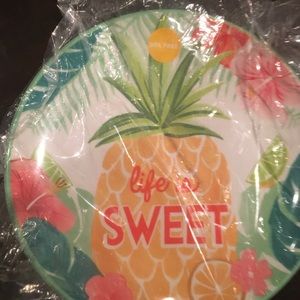 NW LIFE IS SWEET MELAMINE SALAD PLATES SET OF 4